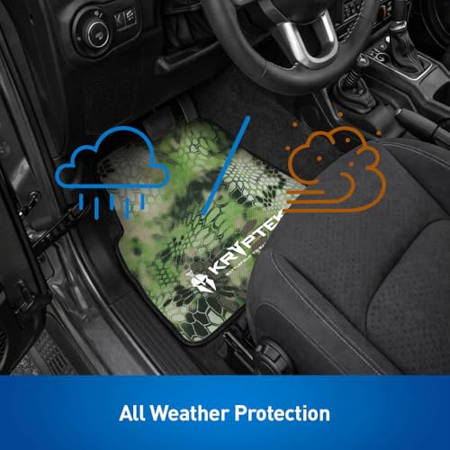 Coverking Universal Car Floor Mats Set of 2 (Front Driver and Passenger) Kryptek Mandrake Camo - All-Weather Protection for Mud, Dirt, Rain, Spills, Non-Slip Backing, Fits Cars Trucks SUVs Jeeps - style: Kryptek Mandrake