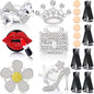 6 Pcs Car Vent Clips with Rhinestone, Bling Air Fresheners Vent Clips with Aromatic Soft Pad, Car Diffuser Accessories for Women, Automobile Air Conditioning Vents Decorations for Cars, Trucks, Suvs