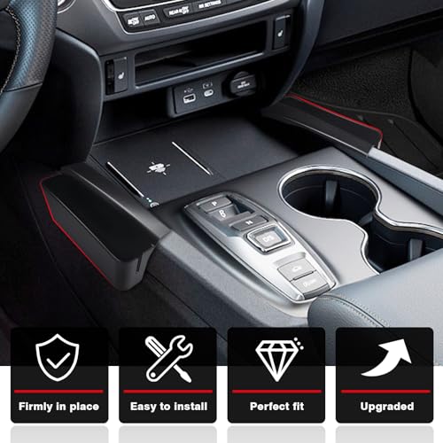 Muslogy for 2017-2024 2025 2026 Ridgeline Center Console Shifter Storage Box ABS Material Console Side Organizer Left & Right 2PCS Set with Stronger Tape Compatible with Honda Ridgeline 2017-2026 - size: Ridgeline 2PCS Console Side Storage