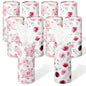 10 Pcs Car Tissue Holder, Round Floral Cup Holder, Tissues Box Container, 3-Ply Cylinder Travel Tissues for Auto, Home, Office Decor and Gifts