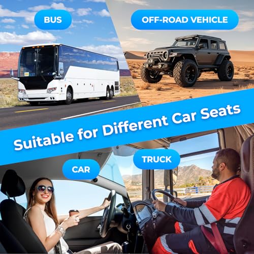 Elevated Car Seat Cushion for Improved View – Reduces Lower Back Pressure & Supports Spine – Ideal for Long Trips – Black Truck Seat Cushion