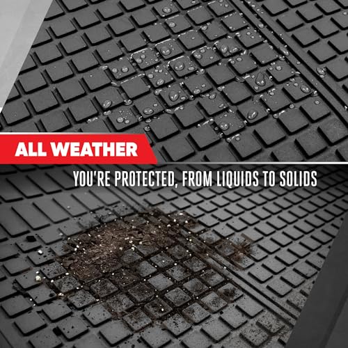 Motor Trend Premium FlexTough All-Protection Cargo Mat Liner – w/Traction Grips & Fresh Design, Heavy Duty Trimmable Trunk Liner for Car Truck SUV, Black (OF-985-BK) - color: Black