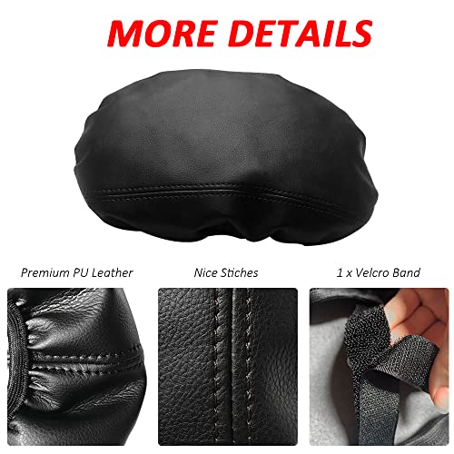 DEYTOP Console Armrest Cover for Ford Explorer 2011-2019 Center Console Crusion Pad for 2019 2017 2016-2011 Explorer Anti-Scratch Leather Armrest Crusion Protector (Black with Black Stitches)