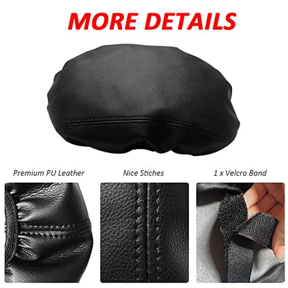DEYTOP Console Armrest Cover for Ford Explorer 2011-2019 Center Console Crusion Pad for 2019 2017 2016-2011 Explorer Anti-Scratch Leather Armrest Crusion Protector (Black with Black Stitches)