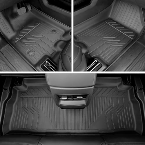 Floor Mats for 2026 2025 2024 Chevy Equinox EV (Non Fuel) Trunk Mat with Backrest Mat and Storage Mats, Door Sill Protectors, All Weather Cargo Liner Back Seat Cover for Equinox EV Accessories