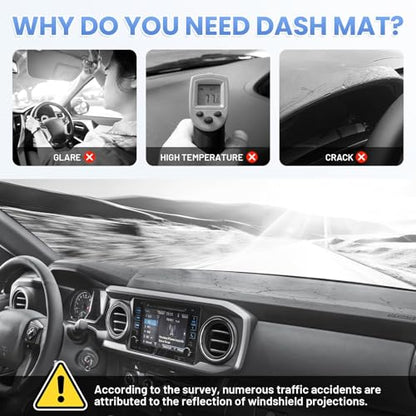 Sunsdrew Dash Cover for 2016-2022 2023 Toyota Tacoma Dashboard Cover Mat for Tacoma Accessories Sunshade Nonslip Mesh Protector No Glare Tacoma Sunshield Protector Mat Pad - size: 16-23 Tacoma Dash Cover