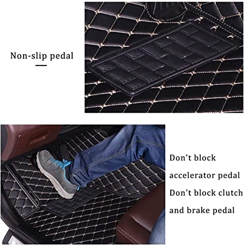 Custom Personalized Floor Mats - Luxury Full Coverage All Weather Floor Mats, Anti-Slip Leather Mat Set, Fits 98% of Cars, Trucks & SUVs (Beige) - color: Beige