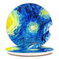 The Stars Car Coasters Pack of 2,Absorbent Ceramic Car Coasters Set for Women/Men,Drink Cup Holder Coasters,with A Finger Notch for Easy Removal - color: The Stars