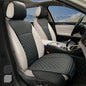 BEITK 2 Pack Leather Front Seat Covers, Universal Sideless Car Seat Protectors, Waterproof Automotive Seat Cover for Most Cars Trucks SUV(Black) - color: only front pair black