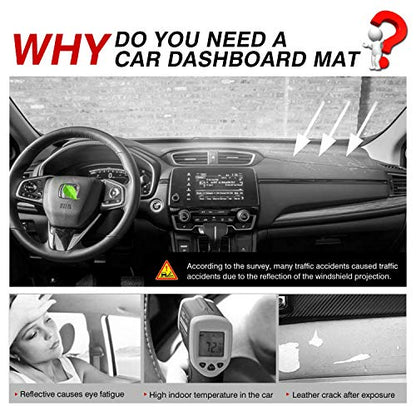 Cartist Suede Dash Mat Cover for Honda CR-V CRV 2017-2022 Dash Cover Nonslip Dashboard Mat Protector Sunshade No Glare - size: dash mat for Honda CR-V 2017-2022