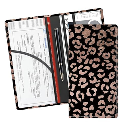 Leather Car Registration and Insurance Card Holder, Cute Car Accessories Vehicle Glove Box Car Organizer for Documents, Cards, License Cute Snow Leopard - color: Cute Snow Leopard