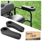 10L0L Golf Cart Rear Seat Armrest, Leather with Cup Holder, No Drilling Required, Fits EZGO, Club Car, Yamaha and Other Universal Models.Fits 1" Square Tubes only. - color: Black