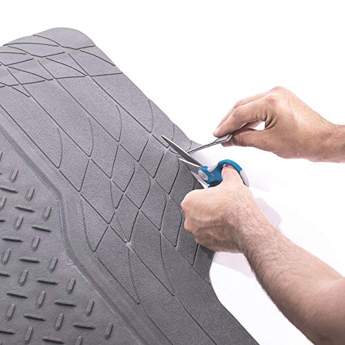 FH Group ClimaProof Universal Cargo Mat – All-Weather, Trimmable Trunk Mat (54.5" W x 44" D) – Fits Most Cars, SUVs & Trucks – Gray - color: Gray, size: Large