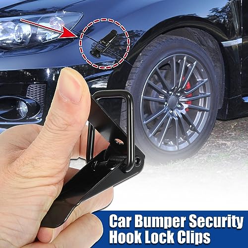 X AUTOHAUX Universal Car Bumper Security Hook Lock Clips Quick Release Hook Clips for Car Trunk Quick Release Fasteners for Trunk Bumpers Fenders 105x33mm 2pcs