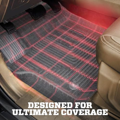 Husky Liners X-act Contour Floor Mats | Fits 2008-2017 Buick Enclave; 2009-2017 Chevrolet Traverse; 2007-2017 GMC Acadia (2017 Limited Only); 2007-2010 Saturn Outlook | Front Row, 2-pc Black - 53141