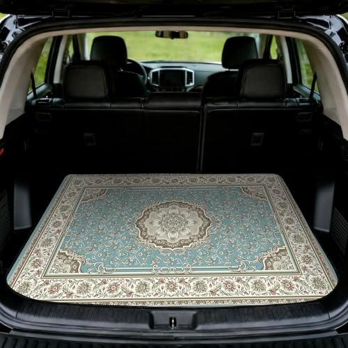 Car Trunk Mat - Universal Size 29" x 39", Bohemian Style Cargo Liner, Car Accessory for SUVs/Sedan/Wagons, Durable Protective Mat, Trunk Liner for Families/Travel Enthusiasts - style: Bohemian style-2