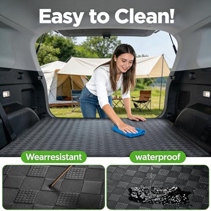 Cargo Mat for2018-2025Toyota Camry&2019-2022Toyota Avalon Rear，Full Coverage All Weather Protector Cargo Mat with Backrest Mat Cargo Liner for 18-25 Camry Hybrid/L/LE/SE/TRD/XLE/XSE（black accessories）