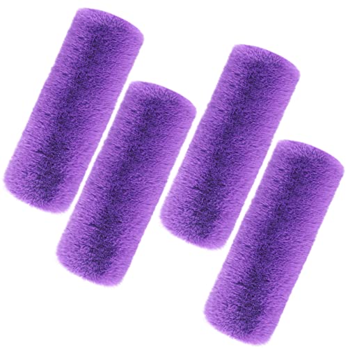 Boao 4 Pack Faux Sheepskin Car Seat Belt Pads Seatbelt Protector Soft Seat Belt Shoulder Strap Cover Comfort Harness Pad(Purple, 9.9 Inch) - color: Purple, size: 9.9 Inch