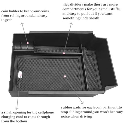 Compatible with Subaru Crosstrek Impreza 2024 2025 Center Console Armrest Storage Box ABS Tray Insert Organizer Glove Pallet Phone Holder - size: for Crosstrek Impreza 2024-2025