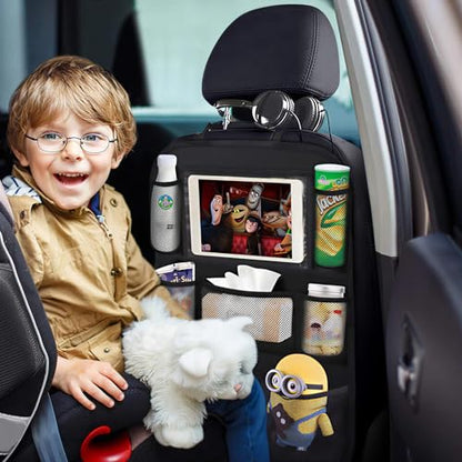 Backseat Car Organizer Mats Back Seat Organizers and Storage Bag with Touch Screen Tablet Holder for Kids Toddlers Car Seats, Travel Accessories, Road Trip Essentials Kids - size: 1 Pack