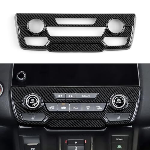 Air Conditioning Knob Climate Control Panel Decal for Honda CR-V 2017-2022 Accessories CRV ABS Carbon Fiber Stickers for EX EX-L Touring (Not for LX) - color: Air Conditioning Knob