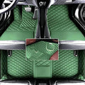 Custom Floor Mats for Audi A1, A3, A4, A5, A6, A7, A8,TT, TTS, Q2, Q3, Q5, Q7, Q8,RS3 RSQ8 S3 S4 S5 S6 S7 S8 e-tron, Q4 e-tron,All Weather Waterproof Luxury Leather (Green) - color: Green