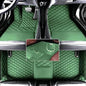 Custom Floor Mats for Audi A1, A3, A4, A5, A6, A7, A8,TT, TTS, Q2, Q3, Q5, Q7, Q8,RS3 RSQ8 S3 S4 S5 S6 S7 S8 e-tron, Q4 e-tron,All Weather Waterproof Luxury Leather (Green) - color: Green