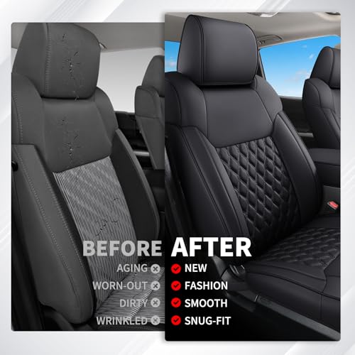 Huidasource Tacoma Front Seat Covers, Full Coverage Automotive Black Truck Seat Cover Custom Fit for 2005-2015 Double & Crew Cab 2nd Gen Toyota Tacoma Base Prerunner SR5 Limited(Front Pair/Black) - color: Front Pair/Black, size: 2nd Gen Tacoma 2005-2015 C