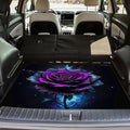 Universal Car Trunk Mat 29" x 39", Beautiful Purple Rose All Weather Trunk Protection Cargo Liner, Durable Cargo Mat Rear Trunk Liner, Stylish Vehicle Interior Accessories Suitable for Most Car Models - color: Purple Rose