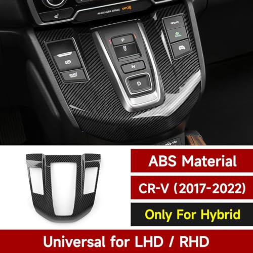 Hybrid Gear Shift Panel Decals for Honda CRV 2017 2018 2019 2020 2021 2022 Accessories CR-V ABS Carbon Fiber Interior Stickers - color: Hybrid Gear Shift Panel