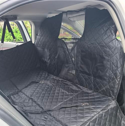High Barrier Dog Car Seat Cover with Hard Bottom,Mesh Window,Waterproof,Anti Scratch,Safe,Easy to Use and Clean,Holds 330lbs,Foldable Car Seat Protector for Cars,SUVs,Small Pickup Trucks
