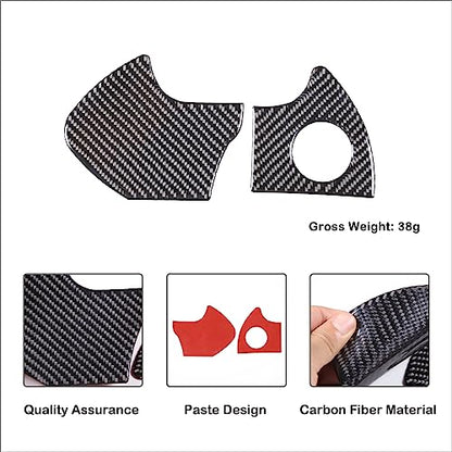 Car Engine Start Stop Decoration Frame Stickers Fit for Toyot@a Tundra/Sequoia 2022-2024 Real Carbon Fiber Center Console Key Ignition Starter Button Knob Panel Protect Cover Trim Sticker Accessories - size: Engine Start Stop Trim Frame Sticker
