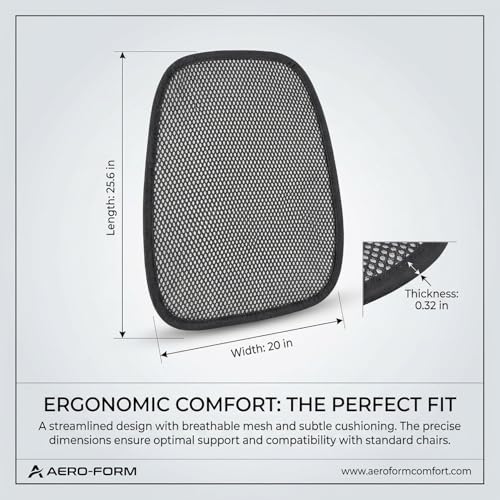 acdiac Summer Cool 3D Air Mesh Breathable Vented Car Seat Cushion Pad,Universal Auto Back Cooling Ventilated Seat Cover for Car SUV Truck Van Pickup for Driving Seat(Black, 1 Pack Back Cushion) - size: 1 pack back cushion