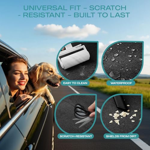 Skechers Dog Car Seat Cover for Pets GOGA MAT, Seat Extender for Dogs Waterproof Seat Cover Hammock Heavy Duty Scratch Proof Nonslip Durable Back Seat Covers for Cars Trucks and SUVs,Black - color: Black