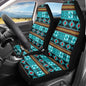 Bulopur Ethnic Aztec Geometry Car Front Seat Covers Set of 2, Auto Interior Accessories Front Automobile Seat Cover for Cars Truck Van SUV - color: Ethnic Aztec Geometry Blue