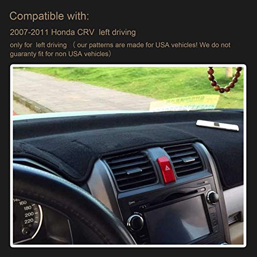Dashboard Dash Board Cover Mat Carpet Compatible with 2007-2011 Honda CRV - style: Fit for 2007-2011 Honda CRV