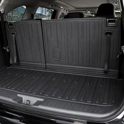 Floor Mats for Toyota Highlander 2020-2026, All Weather Floor Mats Trunk Cargo Liner with Backrest Protectors Accessories, Full Coverage Set (Fit 7 Seats)
