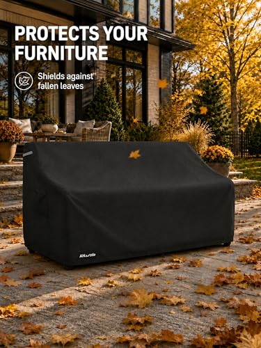 ANartcle 3-Seater Patio Sofa Cover,79W x 37D x 35H Inches Outdoor Couch Cover,100% Waterproof Heavy Duty Patio Sofa Covers,Patio Furniture Covers,Black - color: Sofa-Black, size: 79"W x 37"D x 35"H