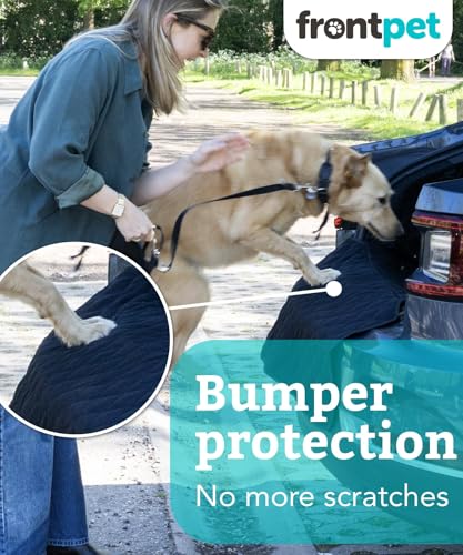 Cargo Cover for Dogs, Water Resistant Pet Cargo Liner Dog Seat Cover Mat for SUVs Sedans Vans with Bumper Flap Protector, Non-Slip, Backseat Cover, Trunk Liner Universal Fit (Large/Black) - color: Black