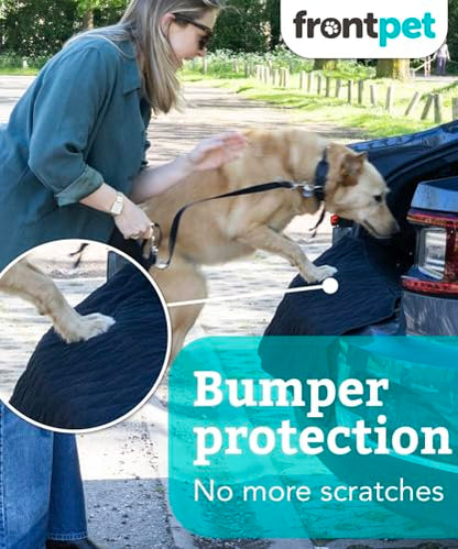 Cargo Cover for Dogs, Water Resistant Pet Cargo Liner Dog Seat Cover Mat for SUVs Sedans Vans with Bumper Flap Protector, Non-Slip, Backseat Cover, Trunk Liner Universal Fit (Large/Black) - color: Black