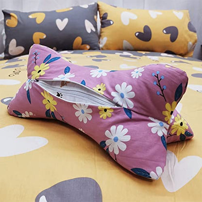 Neck & Cervical Pillows Dog Bone Shaped Travel Neck Pillows With Washable Removable Cover For Car Bus Truck Driving Comfort Head Rest Support Bone Pillows For Neck Chiropractic Pillow ( Size : F ) - size: F