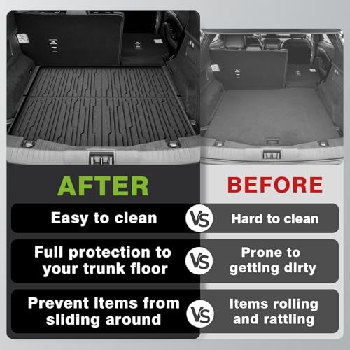 Vehicle Mat Cargo Liner Trunk Compatible with Mach-E 2026 2025 2024 2023 2022 2021Accessories All Weather Protection Heavy Duty Waterproof Easy to Clean Cargo Mat(Upgraded Trunk Liner)