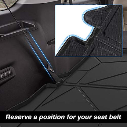 KUST Trunk Cargo Mat for 2011-2019 Ford Explorer, Rear Cargo Trunk Liner for Explorer Accessories All Weather Protection TPE Rubber Raised Edge - style: Explorer 2011-2019 │ Trunk Mat