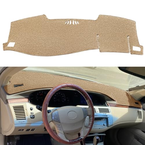 Dash Cover Mat Custom Fit for Toyota Avalon 2005 2006 2007 2008 2009 2010 with Cutout for Speaker, Dashboard Cover Pad Carpet Protector F101 (05-10 Beige)