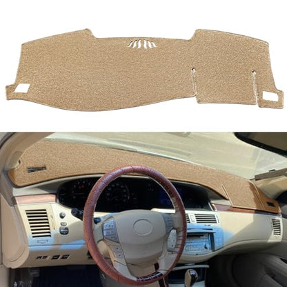 Dash Cover Mat Custom Fit for Toyota Avalon 2005 2006 2007 2008 2009 2010 with Cutout for Speaker, Dashboard Cover Pad Carpet Protector F101 (05-10 Beige)