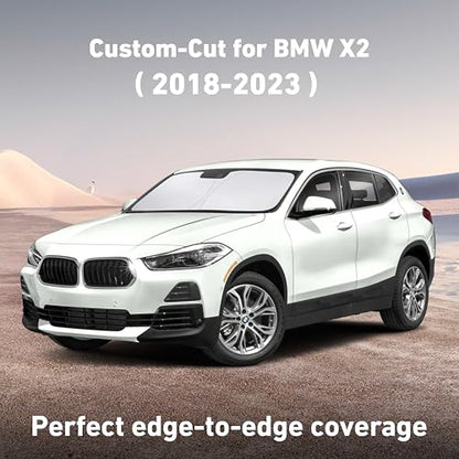 EcoNour Windshield Sunshade Compatible for BMW X2 2018-2021 2022 2023, Sun Visor for Front Windshield & Window Sun Shade Cover, UV Heat Blocker & Protector, Car Accessories - size: For BMW X2 (2018-2023)