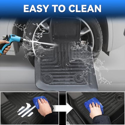 Hutisya-Floor Mats & Cargo Liner Set Fit for 2024-2026 Chevy Equinox EV (Non Fuel) All Weather Protection Anti-Slip & Durable TPE Full Set Liners Automotive Chevrolet Equinox EV Accessories-Black - style: 10)For Equinox EV 2024-2026 Full Set