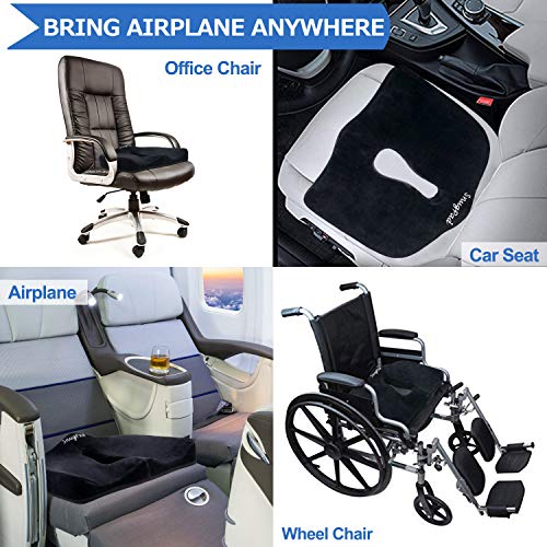 Orthopedic Memory Foam Seat Cushion for Office Chair Sciatica Tailbone Back Pain Relief Sitting Pillows - Truck Driver Cars Front Seats Pillow Wheelchair Kitchen Chairswith with No-Slip Bottom