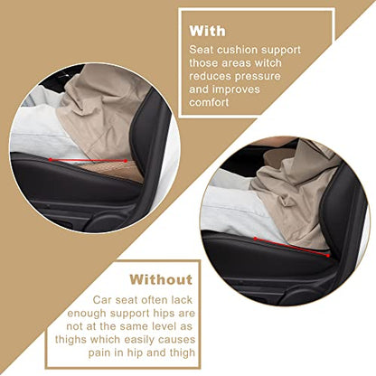 Livtribe Car Seat Cushion - Memory Foam Car Seat Pad - Sciatica & Lower Back Pain Relief - Car Seat Cushions for Driving - Road Trip Essentials for Drivers(Beige) - color: Z-beige