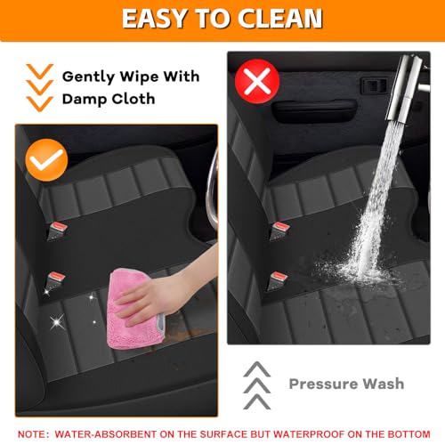 Truck Seat Cover Compatible with 1995-2004 Toyota Tacoma Front Bench Seat with Molded Headrest and Small Notched Cushion, Knitted Fabric - color: black & charcoal